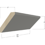 Blackwood Grey Shaker Large Angle Crown Moulding - 84W x 3H x 3D