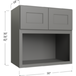 Blackwood Grey Shaker Microwave Wall Cabinet - 30W x 30H x 18D