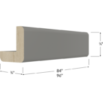 Blackwood Grey Shaker Outside Corner Moulding - 84W x 3/4H x 3/4D