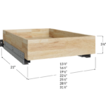 Blackwood Grey Shaker 18" Roll Out Shelf - 13-1/2W x 3-3/8H x 21D