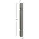Blackwood Grey Shaker Square Decorative Leg - 3W x 34-1/2H x 3D