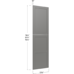 Blackwood Grey Shaker Tall Decorative End Panel - 23-1/2W x 78-1/4H x 3/4D (Overall Dimension)