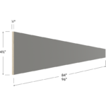 Blackwood Grey Shaker Toe Kick Cover - 84W x 4-1/2H x 1/4D