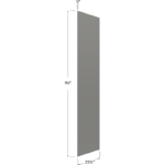 Blackwood Grey Shaker Tall Skin Panel - 23-1/4W x 96H x 1/4D