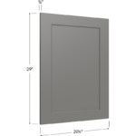 Blackwood Grey Shaker Vanity Decorative End Panel - 20-1/2W x 29H x 3/4D