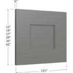 Blackwood Grey Shaker Stacker Wall Decorative End Panel - 11-1/2W x 11H x 3/4D