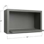 Blackwood Grey Shaker Wall Microwave Cabinet Kit - 30W x 18H x 12D