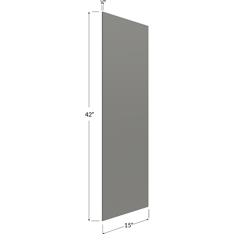 Blackwood Grey Shaker Wall Skin Panel - 15W x 42H x 1/4D