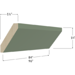Angle Crown Moulding - 84W x 1-3/4H x 1-7/8D