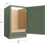 Full Height Door One Rollout Shelf Base Cabinet - 18W x 34-1/2H x 24D - 1 Door, 1 Roll Out Shelf