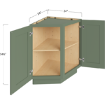 Base End Cabinet - 24W x 34-1/2H x 24D - 2 Doors, 2 Shelves