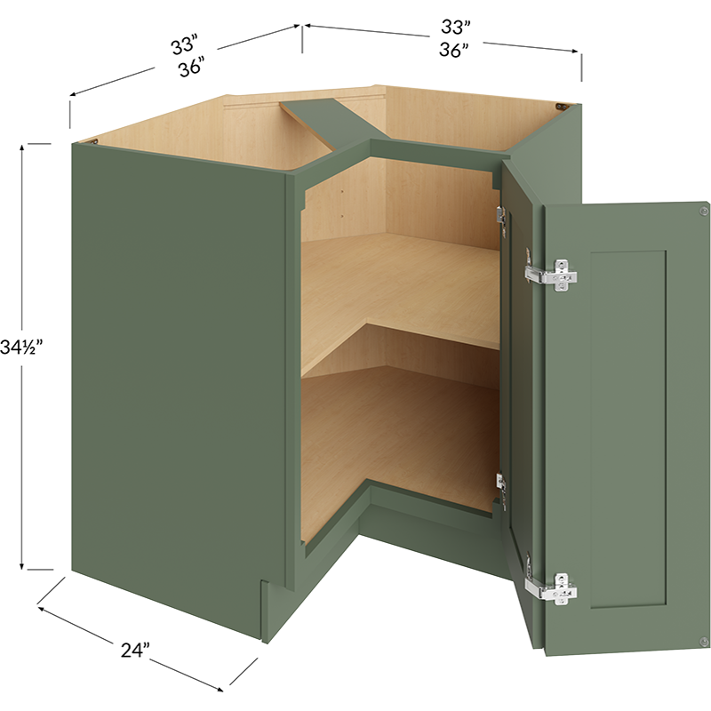 Base Easy Reach Cabinet - 33W x 34-1/2H x 24D - 1 Door, 1 Shelf