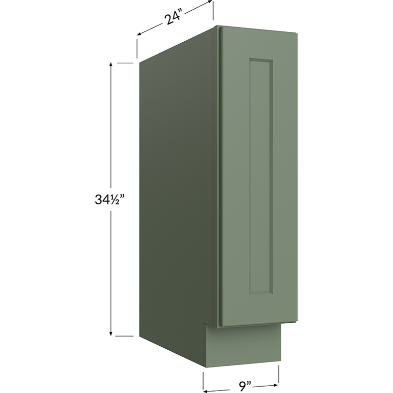 Tray Base Cabinet 9W x 34-1/2H x 24D - 1 Door