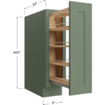 Base with Shelf Pullout - 9W x 34-1/2H x 24D - 1 Door, 1 Pull Out Shelf