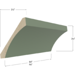 Cove Crown Moulding - 84W x 3-1/4H x 3-7/8D