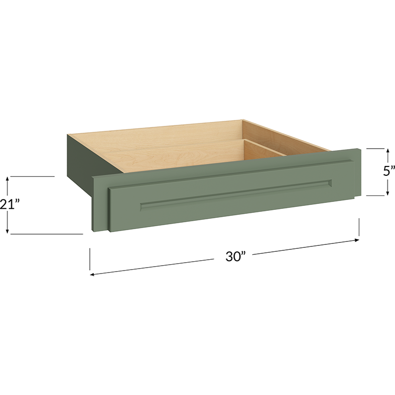 Desk Knee Drawer - 30W x 5H x 21D (Trimmable to 27W)