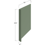 Dishwasher Return Panel - 3W x 34-1/2H x 24D (Panel Width 1/2")