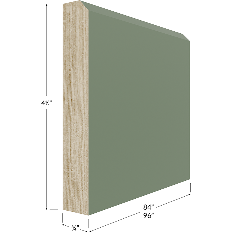 Shaker Furniture Base Moulding - 96W x 4-1/2H x 3/4D