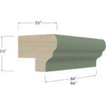 Traditional Light Rail Moulding - 84W x 1-1/8H x 1-1/2D