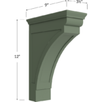 Modern Corbel - 3-1/2W x 12H x 9D