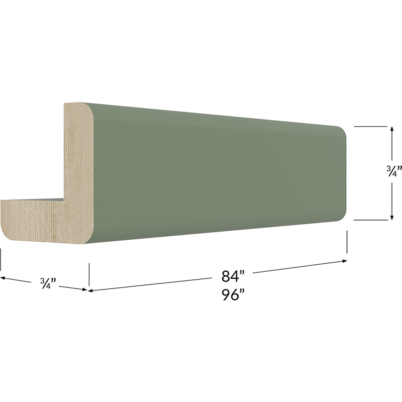 Outside Corner Moulding - 96W x 3/4H x 3/4D