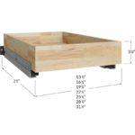 18" Roll Out Shelf - 13-1/2W x 3-3/8H x 21D