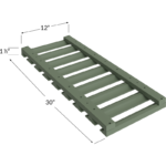 Stem Wine Glass Holder - 30W x 1-1/2H x 12D