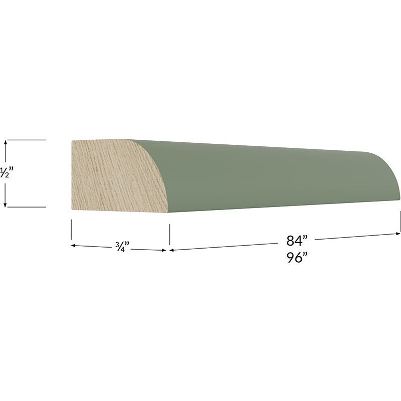 Shoe Moulding - 84W x 3/4H x 1/2D