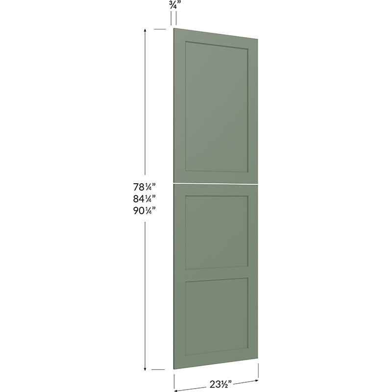 Tall Decorative End Panel - 23-1/2W x 78-1/4H x 3/4D (Overall Dimension)