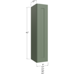 Wall Cabinet - 12W x 42H x 12D - 1 Door, 3 Shelves