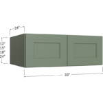 Wall Refrigerator Cabinet - 33W x 12H x 24D - 2 Doors