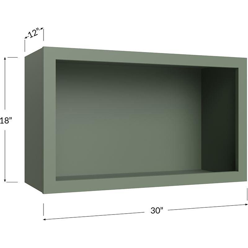 Wall Open Cabinet - 30W x 18H x 12D