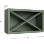 Wine X Rack Wall Cabinet Kit - 30W x 18H x 12D