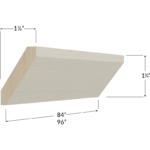 Angle Crown Moulding - 84W x 1-3/4H x 1-7/8D
