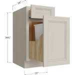 Base with Single Trashcan Pullout - 15W x 34-1/2H x 24D - 1 Door, 1 Trashcan Pullout