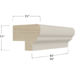 Traditional Light Rail Moulding - 84W x 1-1/8H x 1-1/2D