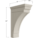 Modern Corbel - 3-1/2W x 12H x 9D