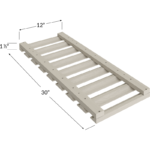 Stem Wine Glass Holder - 30W x 1-1/2H x 12D