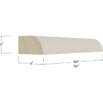 Shoe Moulding - 84W x 3/4H x 1/2D