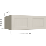 Wall Refrigerator Cabinet - 33W x 12H x 24D - 2 Doors