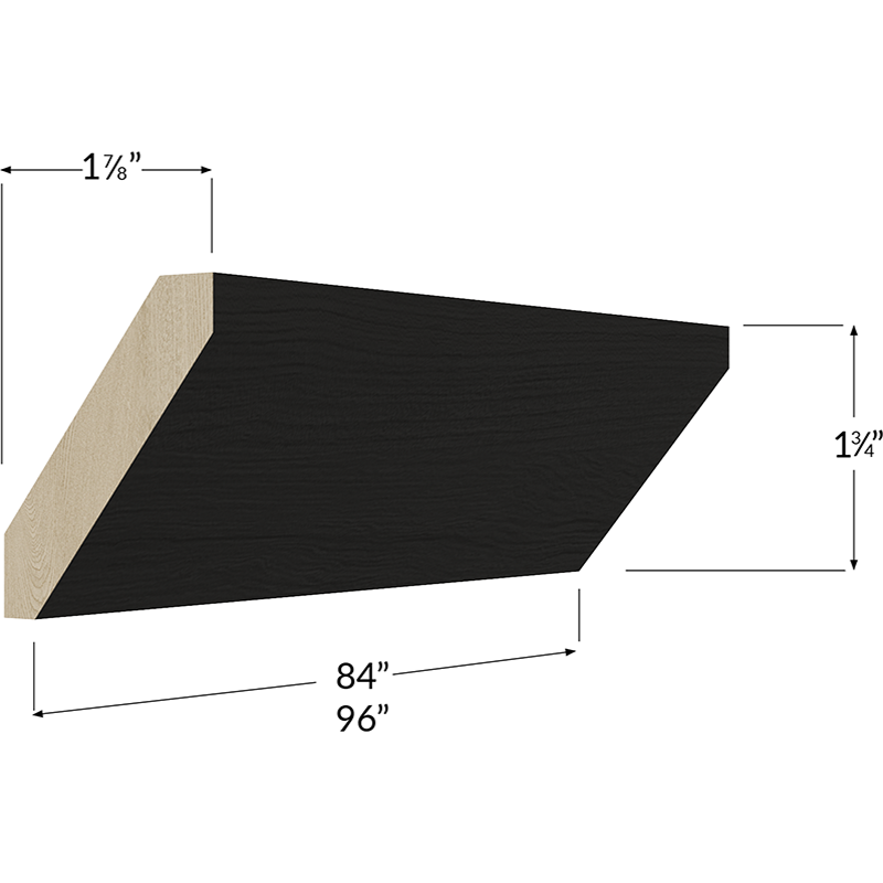 Angle Crown Moulding - 84W x 1-3/4H x 1-7/8D