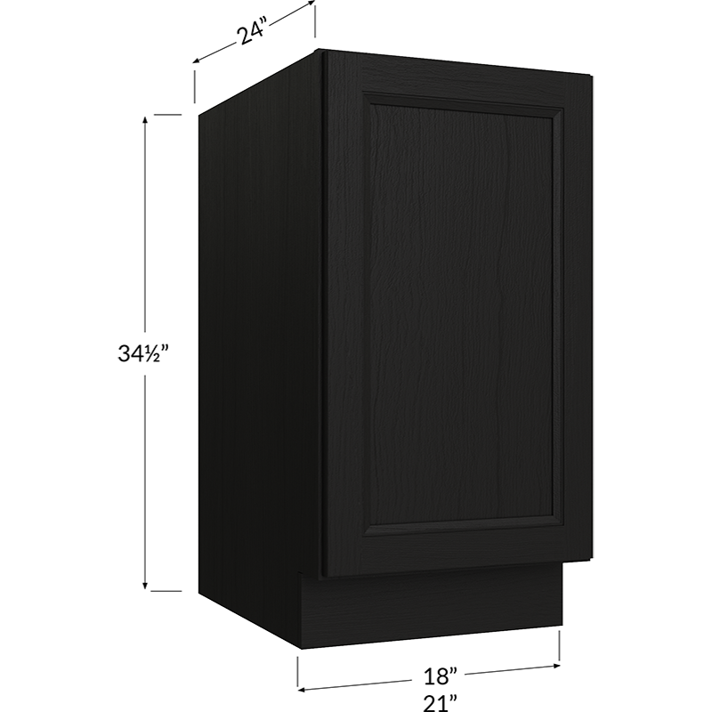 Full Height Door Base with Double Trashcan Pullout - 21W x 34-1/2H x 24D - 1 Door, 2 Trashcan Pullouts