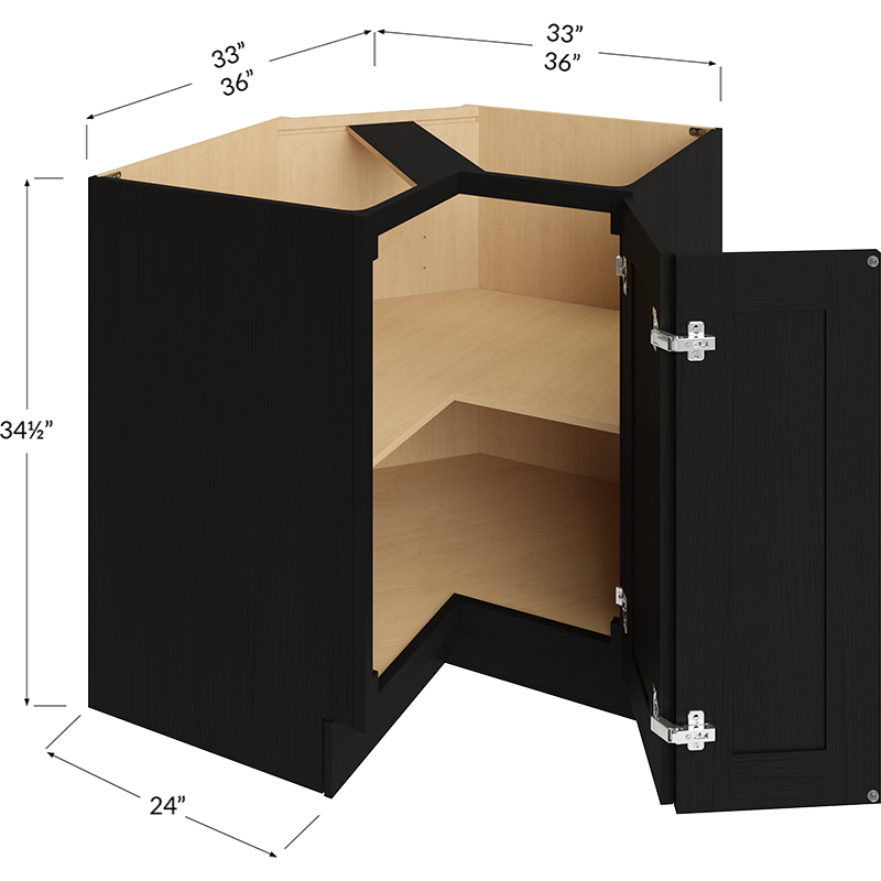 Base Easy Reach Cabinet - 36W x 34-1/2H x 24D - 1 Door, 1 Shelf