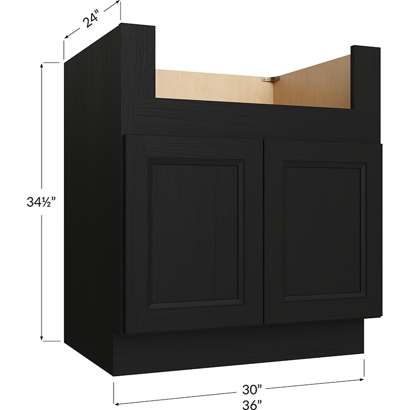 Farm Sink Base Cabinet - 36W x 34-1/2H x 24D - 2 Doors