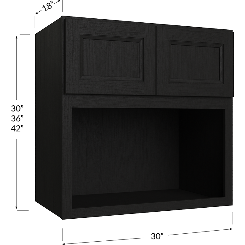 Microwave Wall Cabinet - 30W x 42H x 18D