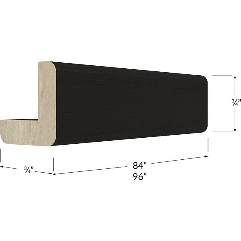 Outside Corner Moulding - 96W x 3/4H x 3/4D