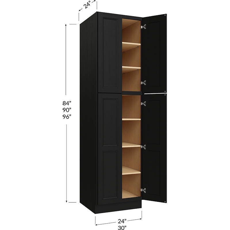 Utility Cabinet - 24W x 90H x 24D - 4 Doors, 5 Shelves