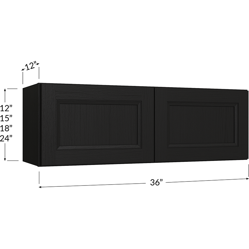 Bridge Cabinet - 36W x 12H x 12D - 2 Doors
