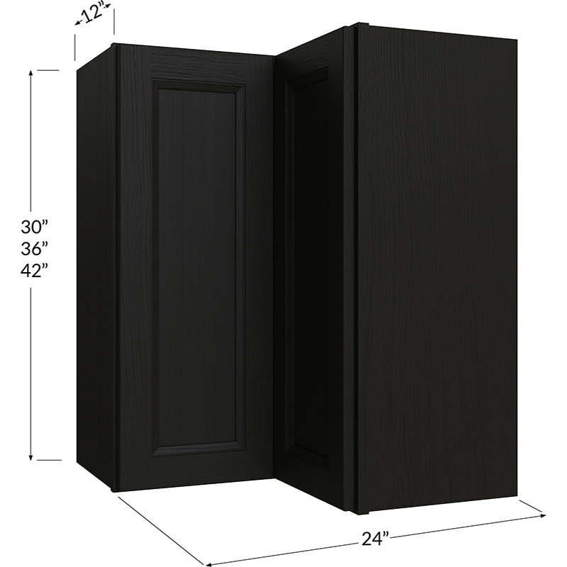 Wall Easy Reach Cabinet - 24W x 42H x 12D - 1 Door, 3 Shelves