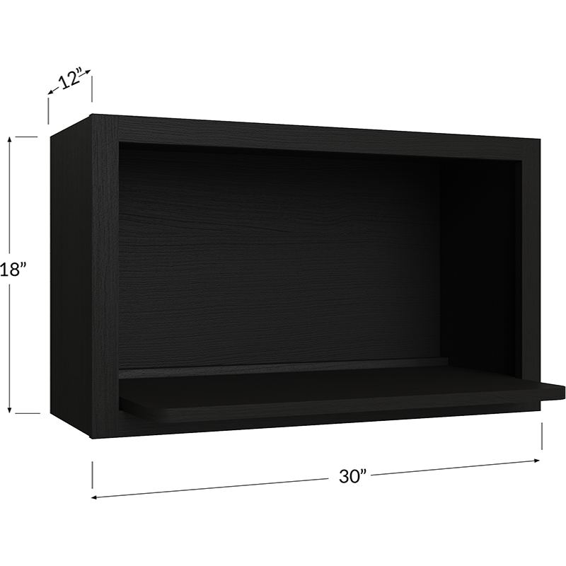 Wall Microwave Cabinet Kit - 30W x 18H x 12D